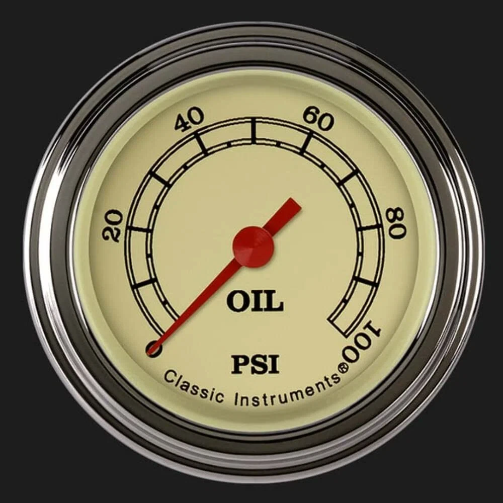 Vintage 2 1_8_ Oil Pressure Gauge VT181SLF
